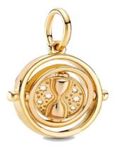 Pingente Berloque Vira Tempo Coleção HP Bruxinho Prata 925 Compativel com Colar ou Pulseira de Berloques