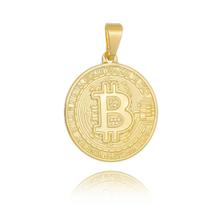 Pingente Bitcoin Especial Pequeno - 2,0 X 2,0 CM - Banhado a Ouro 18K