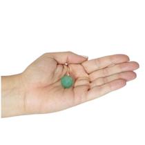 PINGENTE BOLA / ESFERA FACETADA QUARTZO VERDE - (1,5 a 3,5)cm - BANHO DE OURO PINGENTE BOLA / ESFERA FACETADA QUARTZO VERDE - (1,5 a 3,5)cm - BANHO DE OURO