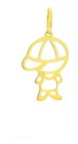 Pingente Boneco Menino Em Ouro 18k Vazado 0,30 Gramas 18 mm Pingente Boneco Menino Em Ouro 18k Vazado 0,30 Gramas 18 mm
