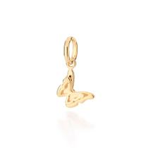 Pingente borboleta banhado a ouro 542730 Rommanel Pingente borboleta banhado a ouro 542730 Rommanel