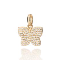 Pingente borboleta banhado a ouro BRANCO 542874 Rommanel