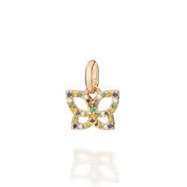 Pingente Borboleta Com Zircônias Rommanel 543016 Cor:Dourado Pingente Borboleta Com Zircônias Rommanel 543016 Cor:Dourado