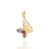 Pingente borboleta folheado a ouro LILÁS 542678 Rommanel