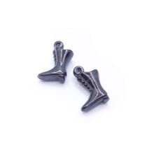 Pingente Bota Acrílico Preto 9x14mm 100pçs 50g Pingente Bota Acrílico Preto 9x14mm 100pçs 50g