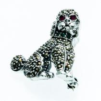 Pingente Broche Bali Cachorro Com Marcassitas Prata 925 Pingente Broche Bali Cachorro Com Marcassitas Prata 925