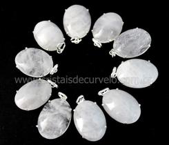 Pingente Cabochão de Quartzo Leitoso em Prata 950 - Garra CP4162 Pingente Cabochão de Quartzo Leitoso em Prata 950 - Garra CP4162