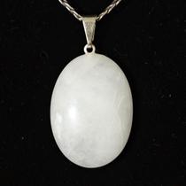 Pingente Cabochão de Quartzo Leitoso Natural - Pino Banho Prata - Pacote com 3 Unidades Pingente Cabochão de Quartzo Leitoso Natural - Pino Banho Prata - Pacote com 3 Unidades