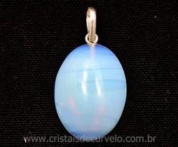 Pingente Cabochão Pedra da Lua Opalina com Pino Dourado - Atacado Pingente Cabochão Pedra da Lua Opalina com Pino Dourado - Atacado