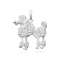 Pingente Cachorrinho Poodle Cravejado Prata 925