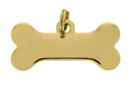 Pingente cachorro osso dourado com argola 34mm Pingente cachorro osso dourado com argola 34mm