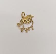 Pingente cachorro pug vazado