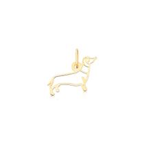 Pingente Cachorro Salsicha Dachshund Ouro Puro 18k Pm15 Pingente Cachorro Salsicha Dachshund Ouro Puro 18k Pm15