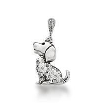 Pingente Cachorro Sentado em Prata 925