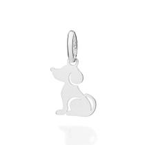 Pingente Cachorro Sentado Prata 925 Rommanel 840309 Cor:Prata