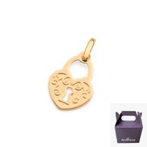 Pingente Cadeado Formato Coração Vb 542673 Rommanel Pingente Cadeado Formato Coração Vb 542673 Rommanel