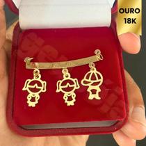 Pingente Canga 3 Pingentes Coração Pingente Filho Ouro 18k Pingente Canga 3 Pingentes Coração Pingente Filho Ouro 18k