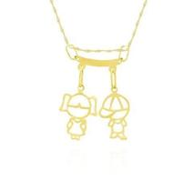 Pingente Canga Casal Filhos De Ouro 18k 750