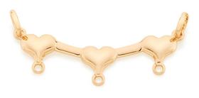 Pingente Canga Com Três Corações. Rommanel 541322