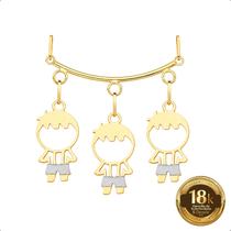Pingente Canga Ouro 18k com 3 Pingentes filhos Pingente Canga Ouro 18k com 3 Pingentes filhos