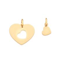 Pingente cara metade coração folheado a ouro 18k Pingente cara metade coração folheado a ouro 18k