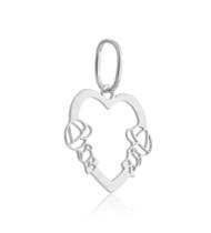 Pingente Casal Menino E Menina Coração Vazado Pingente Casal Menino E Menina Coração Vazado