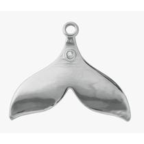 Pingente cauda de sereia grande banhado a rhodium