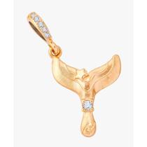 Pingente cauda de sereia pequena banhado a ouro 18k