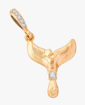 Pingente cauda de sereia pequena banhado a ouro 18k