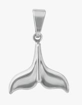 Pingente cauda de sereia pequeno banhado a rhodium