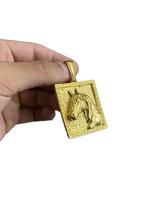 Pingente cavalo 3d- banhado a ouro 18k