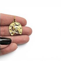 Pingente cavalo e ferradura em ouro 18k/750 - (cod15y) Pingente cavalo e ferradura em ouro 18k/750 - (cod15y)