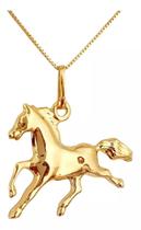 PINGENTE CAVALO EM OURO 18K (cod9y) MODELO CAVALGANDO