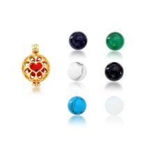 Pingente chamador de anjos grande 7 pedras naturais (semi jóias)