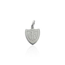 Pingente chapa escudo américa - 2cm prata 925