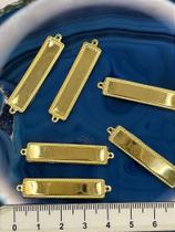 Pingente Chapinha Para Pulseira com 2 Saídas em Ouro 18K - 01 Unidade Pingente Chapinha Para Pulseira com 2 Saídas em Ouro 18K - 01 Unidade