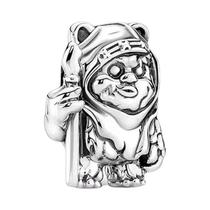 Pingente Charm Bead Prata Baby Yoda BB-8 Grogu Star Wars Para Pulseira Europeia MINISO DIY Jewelry