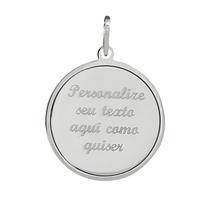 Pingente Círculo Coleção Personalizável em Prata 925