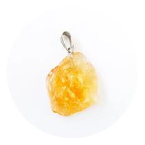 Pingente Citrino Bruto Genuíno 2,5cm Original Ponte Vecchio