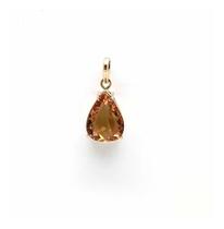Pingente Citrino Rio Grande Natural Ouro 18k Gota 12mm K210 Pingente Citrino Rio Grande Natural Ouro 18k Gota 12mm K210