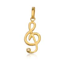 Pingente Clave De Sol 16mm Ouro 18k 750 C/ Estojo E Certificado