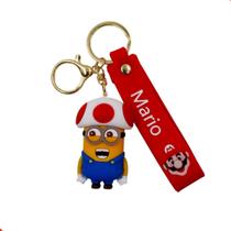 Pingente com alça minion cogumelo toad em pvc unidade