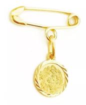 Pingente comunhão e pingente alfinete (abre e fecha) em ouro 18k 750