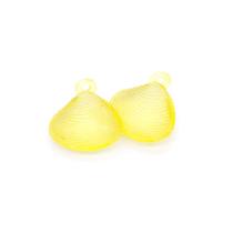 Pingente Concha Acrílico Amarelo Transparente 16x18mm 100pçs 120g