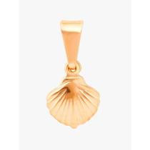 Pingente concha pequena banhado a ouro 18k