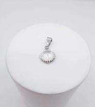 Pingente concha pequena banhado a rhodium