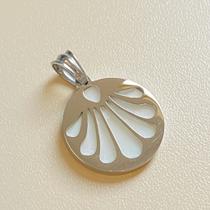 Pingente Concha Prateada de Aço Inox