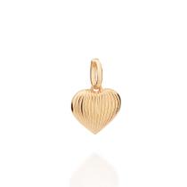 Pingente Coração Abaulado Banhado a Ouro Rommanel 542973 Cor:Dourado