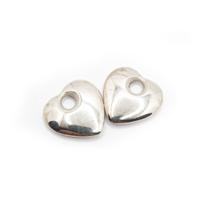 Pingente Coração Abs Níquel 24x23mm 10pçs 16g Pingente Coração Abs Níquel 24x23mm 10pçs 16g