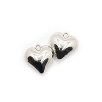Pingente Coração Abs Níquel 32x33mm 10pçs 62g Pingente Coração Abs Níquel 32x33mm 10pçs 62g
